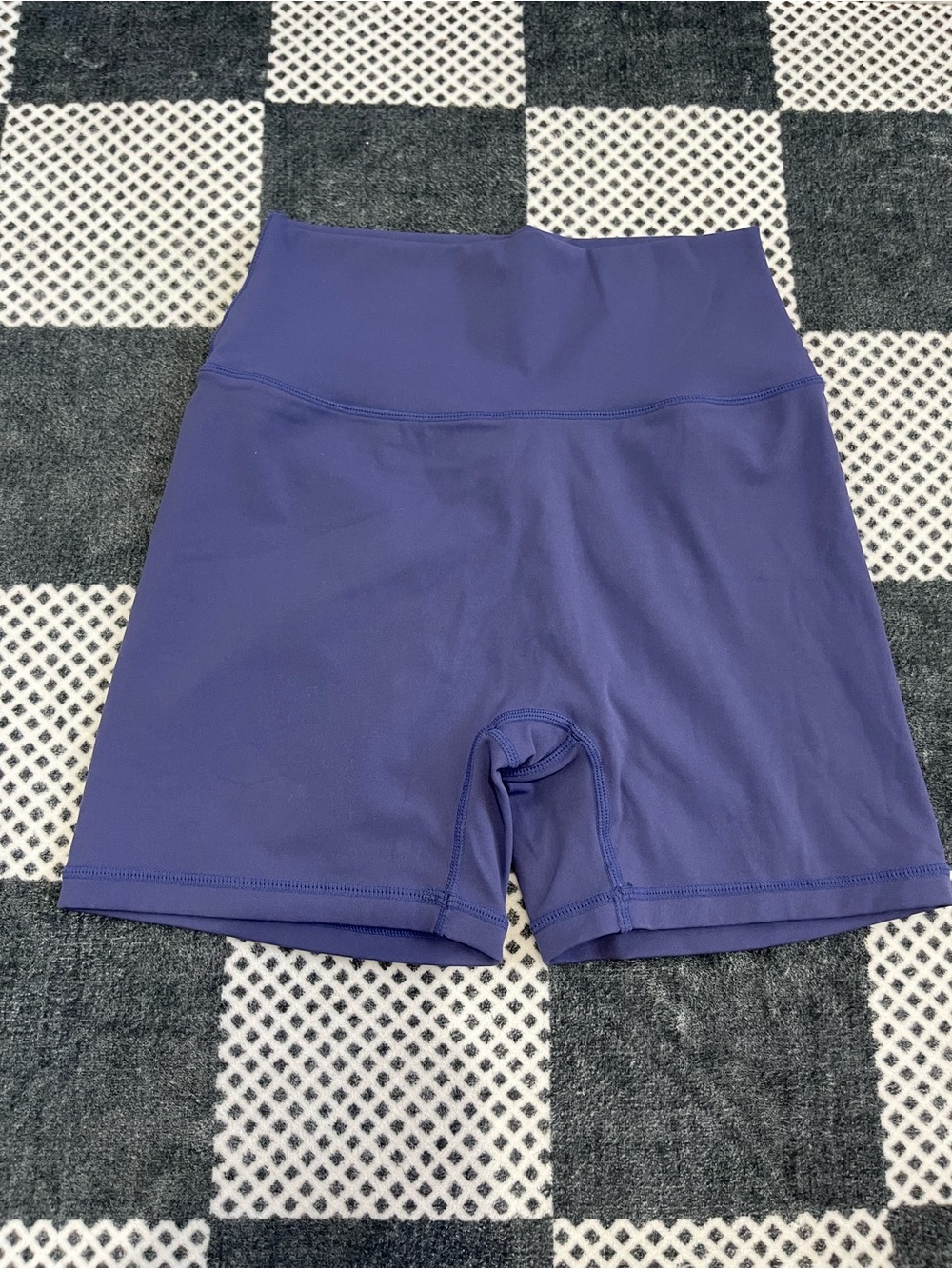 High-Rise Purple Women’s Bike Shorts with Seamless Waistband